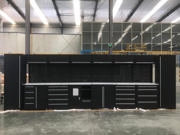 Combinação de armários de garagem para aço de oficina