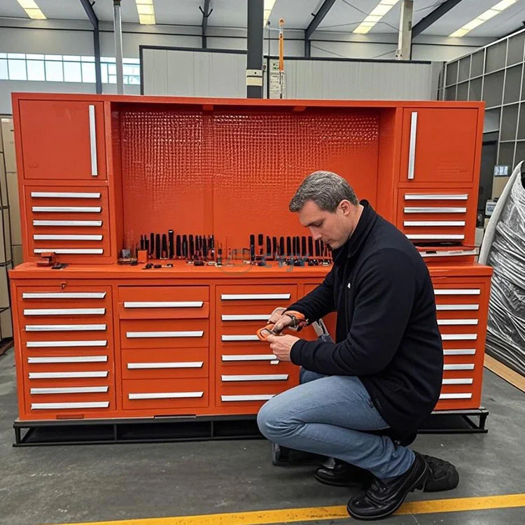 Solução de bancada de trabalho de garagem