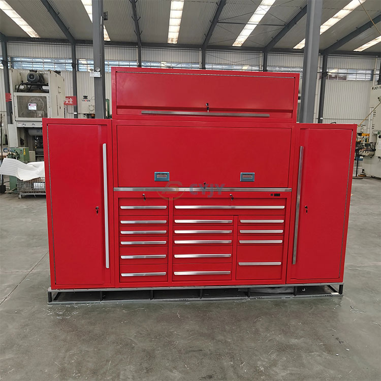 Armário de ferramentas de garagem vermelho